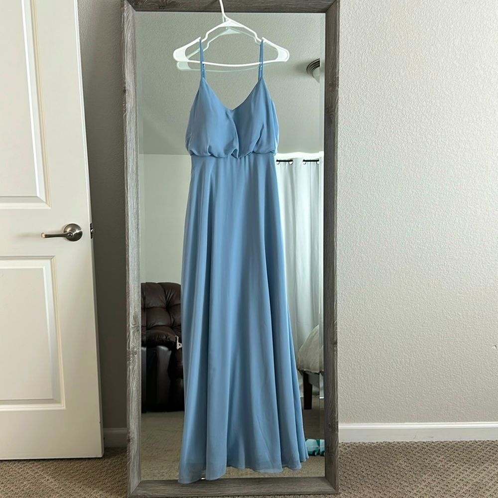 Birdy Grey GWENNIE Dress in “Dusty Blue” (size small)